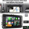 DAB 2+32G Autoradio Android 13 GPS Navi WiFi Für VW GOLF 5 6 Plus Passat Touran