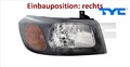 TYC 20-0065-15-2 Hauptscheinwerfer rechts Scheinwerfer Frontscheinwerfer 
