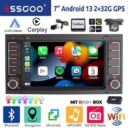 DAB+ Android 13 Autoradio Carplay +Kamera Für VW Touareg T5 Multivan Transporter