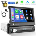 7" 1DIN Android 13.0 AUTORADIO Mit Apple Carplay GPS Navi BT FM Flip Out MIC Kam