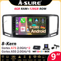 DAB+ 6+128G Android Autoradio Carplay Navi Kamera Für VW Sharan 7N Seat Alhambra