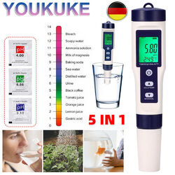 5in1 Digital PH Wert TDS EC Wasser Messgerät Tester Meter Aquarium Pool Prüfer