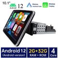 10.1"Drehbarer Android 12 Autoradio einzeln 1Din GPS Navi WiFi BT RDS USB 2+32GB