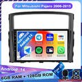 ✅6GB+128GB✅Android 14 Autoradio GPS Navi CarPlay Für Mitsubishi PAJERO 2006-2017