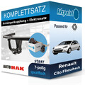AUTO HAK Anhängekupplung starr und JAEGER E-Satz 7polig für Renault Clio 01- neu