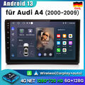 6+128GB Android 13 Für Audi A4 8E 8H B6 B7 2000-09 Autoradio GPS Navi WIFI 8kern