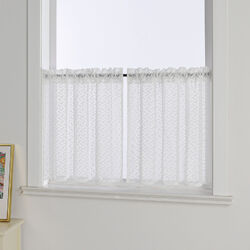 2er Scheibengardinen Jacquard Bistrogardine Küche Gardine Voile Kurzstore Modern