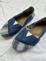 Paez Original Barfuß Schuhe Slipper Espadrilles blau kariert Gr.37