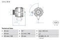 Lichtmaschine Generator Lima BOSCH 0 986 038 390 +40.35€ Pfand für IBIZA GOLF VW