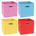 4 x Aufbewahrungsbox 30x30cm Aufbewahrungs Regal Einschub Korb Box Stoff Faltbox