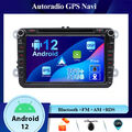 2DIN Autoradio GPS NAVI CD DVD DAB+ FM AM Für VW Golf Passat B6 Skoda Android 12