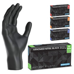 100 - 2000x Einmalhandschuhe Schwarz Latexhandschuhe ARNOMED Handschuhe Nitril