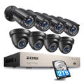 ZOSI 5mp Lite 8CH DVR 1080p Sicherheitskamerasystem Außen H.265+ Haus CCTV Kit