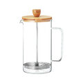 Kaffeezubereiter Press Kanne Kaffee Tee Bereiter Glas Bambus 350ML NORDIC