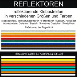 Klebestreifen reflektierend Aufkleber Sticker Reflektor Katzenaugen Sicherheit