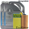 10 L ORIGINAL MERCEDES MOTOROEL 5W40 MB 229.5 MANN OELFILTER HU 514 x