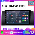 64GB Autoradio Android 13 Carplay GPS Navi WIFI DAB+ RDS Für BMW 5er E39 7er E38