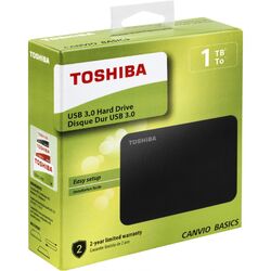 Externe 2,5" Festplatte 1TB Toshiba Canvio Basics USB 3.0 black HDD Notebook