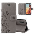 Huawei P20 Handy Tasche Handyhülle Wallet Schutz Buch Hülle Blumen Flip Cover