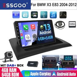 9" Autoradio 4+64G DAB+ KAM Für BMW X3 E83 2006-2010 Android 13 Carplay Navi RDS