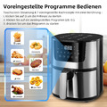 Heißluftfritteuse Backofen Dörrautomat Grill Heissluftfritteuse Air Fryer 6L 