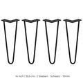 Tischbeine 4er Set Hairpin Leg Haarnadelbeine Tischgestell Stahl Tisch 35.5cm