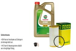 MANN-FILTER Ölfilter 5 L Castrol EDGE 5W-30 LL Titanium FST für Audi Q5 2.0 TFSI