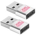 Adapter USB A Stecker auf USB C Konverter Laden Daten Stick Handy Laptop Z167