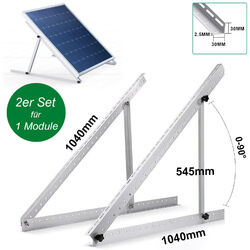 Halterung für Solarpanel Photovoltaik Solarmodul bis 114cm 0°-90° Aufständerung