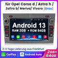 Android13 Autoradio GPS Navi 2+64G RDS CarPlay Für Opel Astra H Corsa C D Vectra