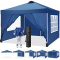 Faltpavillon 3x3m Pavillon UV Gartenzelt Partyzelt Stabil Faltbar Wasserdicht DE