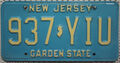 New Jersey USA Nummernschild auto kennzeichen schild US license plate [937 YIU]