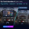 6+128G Für Ford Mondeo MK4 2010-2014 Android 13 Autoradio CarPlay GPS Navi RDS