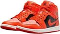 Jordan 1 Mid SE Rush Orange Crimson Sneaker Turnschuhe Basketballschuhe 44