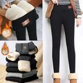 Damen Frau Thermo Leggings Fleece Gefüttert Winter Warm Hose Leggins Vlies Hosen