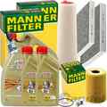 MANN INSPEKTIONSPAKET+7L CASTROL 5W-30 MOTORÖL passend für BMW 5er E39 525d 530d