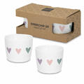 PPD Heart Infusion Egg Cup Set 2-tlg. Eierbecher Eierhalter New Bone China Weiß