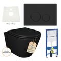 Geberit Vorwandelement NERO WC spülrandlos schwarz matt Komplettset