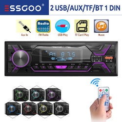 Single 1 DIN Autoradio mit Bluetooth FREISPRECH MP3 FM USB SD AUX BT OHNE CD