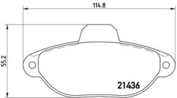 BREMBO Bremsbelagsatz, Scheibenbremse P 23 060 passend für FIAT LANCIA ZASTAVA