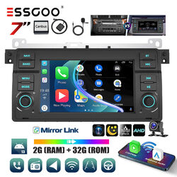 7" Android 13 Carplay Autoradio 2+32G GPS NAV RDS Wifi Für BMW 3er E46 M3 Kamera