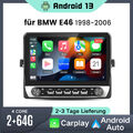 Android 13 Carplay Autoradio GPS Navi WIFI BT SWC 64G Für BMW 3er E46 1998-2006