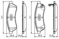 BOSCH Bremsbelagsatz Scheibenbremse 0 986 495 168 Low-Metallic für CHEVROLET LPG