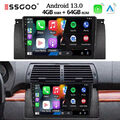 Autoradio Carplay Android 13 4+64G Für BMW 5er E39 X5 E53 7er E38 GPS NAVI RDS