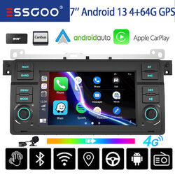 DAB+ Android 13 Apple Carplay Autoradio GPS NAV Für BMW 3er E46 Rover 75 MG ZT