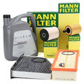 MANN Filterset 4-tlg 5L ORIGINAL 0W30 Motoröl für VW GOLF 5 6 TOURAN 1.9/2.0 TDI