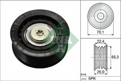 Schaeffler INA 532 0471 10 Umlenk-/Führungsrolle, Keilrippenriemen für FORD