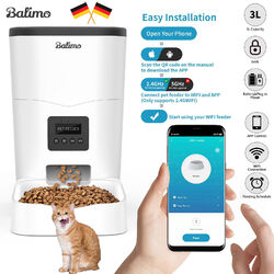 3L WIFI Automatischer Futterautomat Hund Katze Futterspender Feeder Mit Timer 