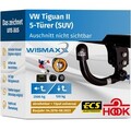 ANHÄNGERKUPPLUNG für VW Tiguan II ab 16 vert. abnehmbar HOOK +13pol E-Satz ABE