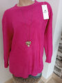 ITALY Damen Pullover Strick Longpulli  kuschelweich Gr 40 42 44 Pink Neu